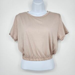 Molly Green NWT Cropped Top Size S‎ Light Tan Soft Neutral Minimalist